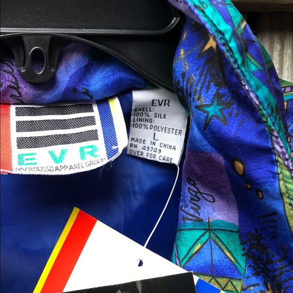 EVR Silk Jacket Bright Blues And Purples L - Picture 4 of 8